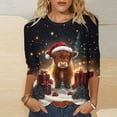 thumbnail image 7 of Jovrlynd Womens Christmas Shirts 2026 Ugly Funny Lightweight Christmas Sweaters Casual Holiday Party Graphic T Shirts, S-5XL, 7 of 7