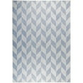 thumbnail image 4 of Nicole Miller New York Patio Country Calla Contemporary Herringbone Indoor/Outdoor Area Rug, Blue/Cream, 6'6"x9'2", 4 of 5