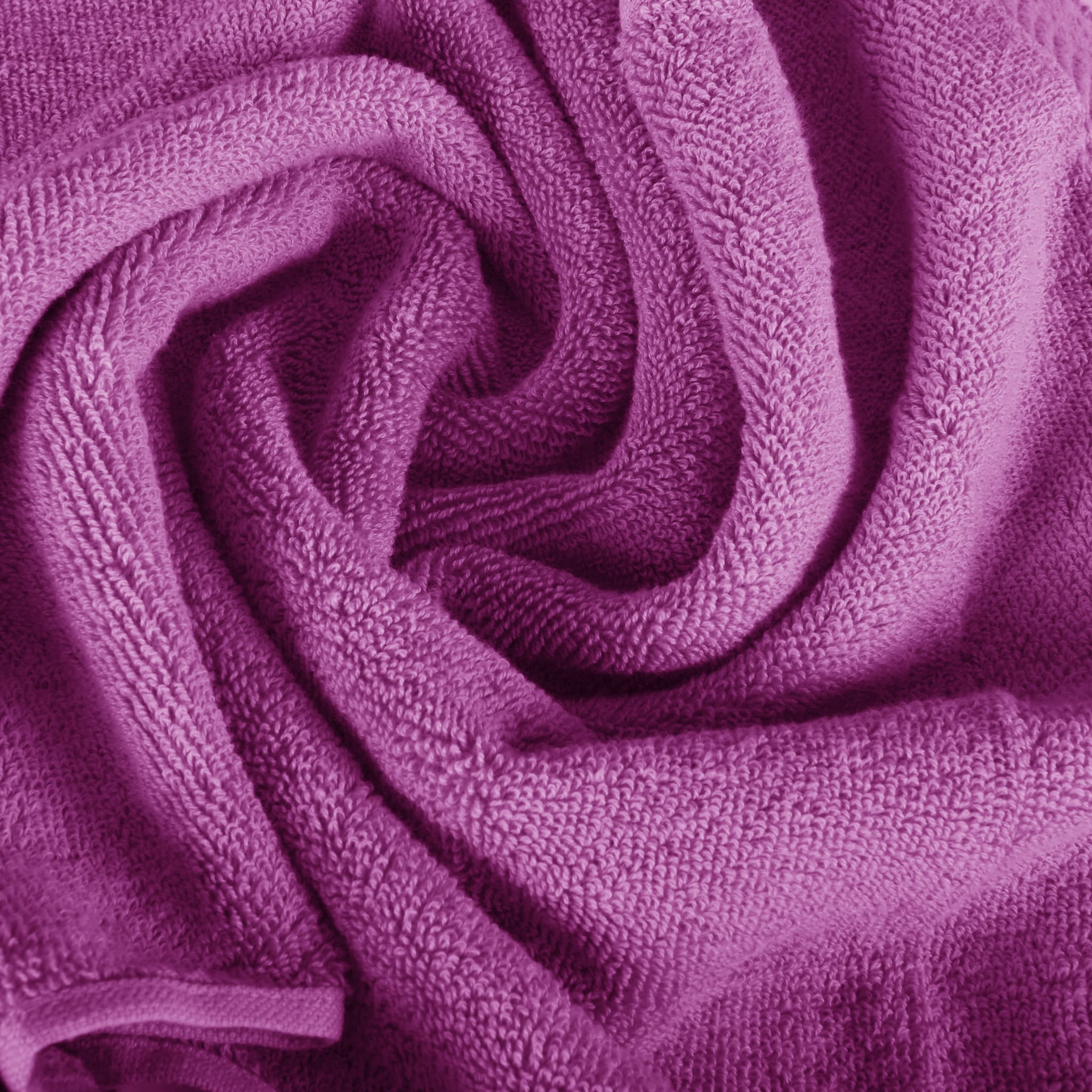 Premium Organic Cotton Bath Towels Plush Feather Touch Quick Dry Bath Sheet Eco Friendly Towel 100% Cotton Loop Terry, Eggplant Color, Set of 4