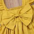 thumbnail image 4 of SUNSIOM Baby Girls Summer Dress, Ruffle Sleeve Front Big Bow Pleated Dress, 4 of 8