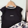 thumbnail image 4 of Toddler Girls Girls Summer Clothes Set - Cotton Plain Short Sleeve T-Shirt Tops + Shorts Cute Unisex Outfits Set 6-12 Months 12-24 Months 2t 3t 4t 5t 6t 7t Children,Cartoon 18-24 Months, 4 of 4