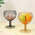 thumbnail image 3 of Bwiyojiz Home, Garden & Tools Gadgets Kitchen Dining Wrought Iron Exquisite Fruit Bowl Tall-Legged Snack Display Tray Coffee Capsule Storage Box Decorative Ornament, Gifts for Friend, Gold, 3 of 7