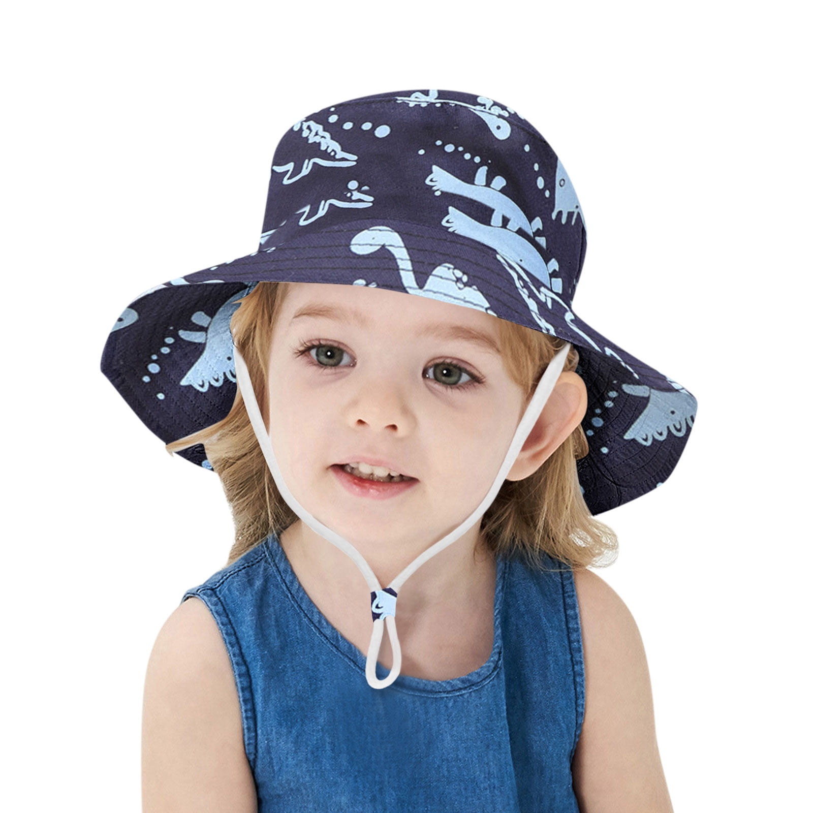 MPWEGNP Adjustable Bucket Summer Sun Kids Strap Outdoor Cartoon Spring