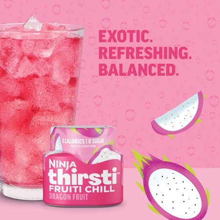 NINJA THIRSTI FRUITI CHILL DRAGON FRUIT FLAVORED LIQUID WATER DROPS, 1 FLAVOR POD, WCFDGFT61