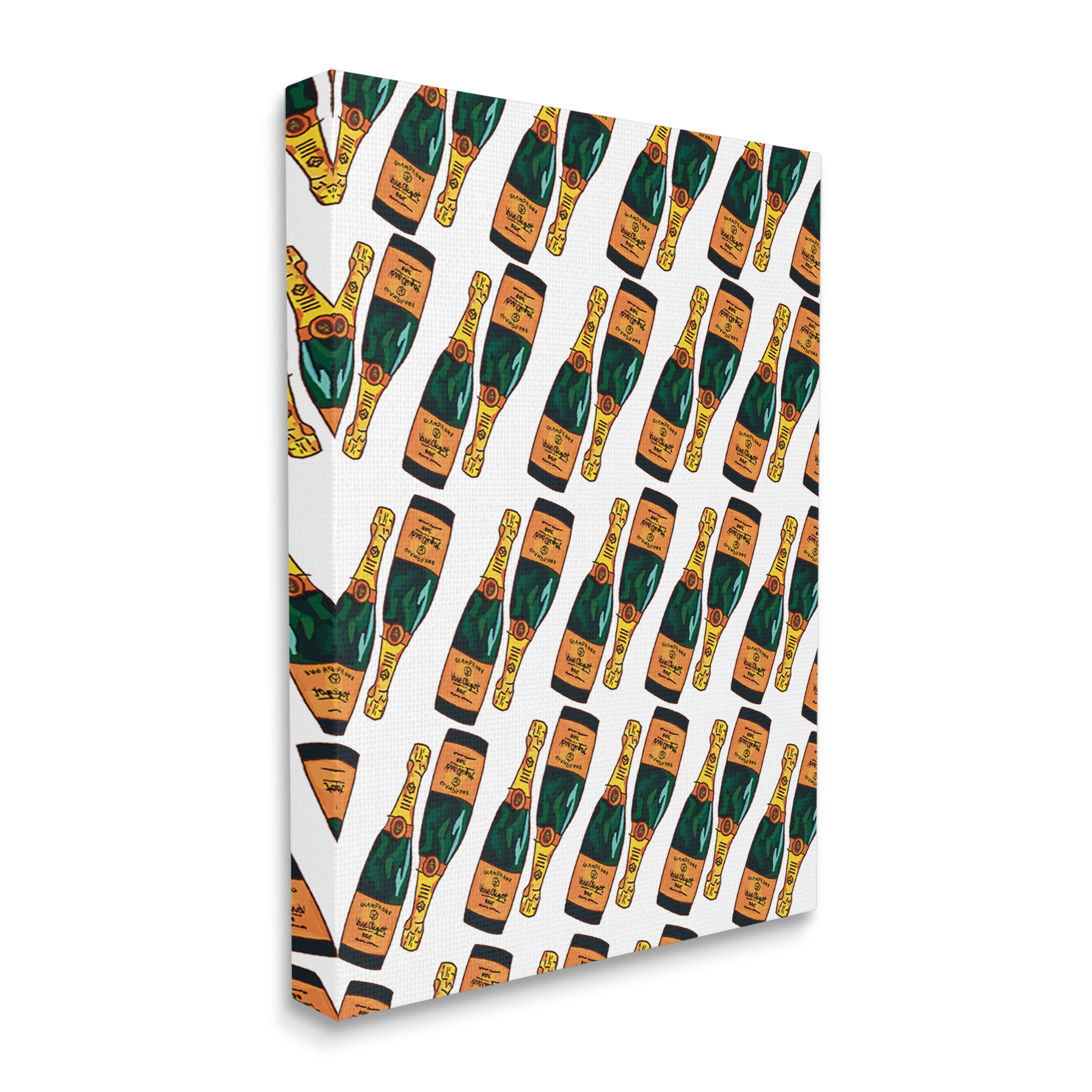 Stupell Industries Pair Champagne Bottles Pattern Arrangement Alcohol Drink Graphic Art Gallery Wrapped Canvas Print Wall Art, Design by Amelia Noyes