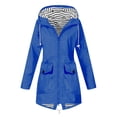 thumbnail image 1 of Imperméable à Manches Longues Imperméable à l'Eau Femmes Veste de Voyage Coupe-Vent Doublée Jaune 3XL, 1 of 5
