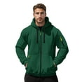 thumbnail image 4 of FINALGANG Men Hoodies Solid Color Long Sleeve Hooded Zip Up Coat With Pockets Mens Breathable Indoor Outdoor Wear Travel Sweatshirts,Gn2,S, 4 of 7