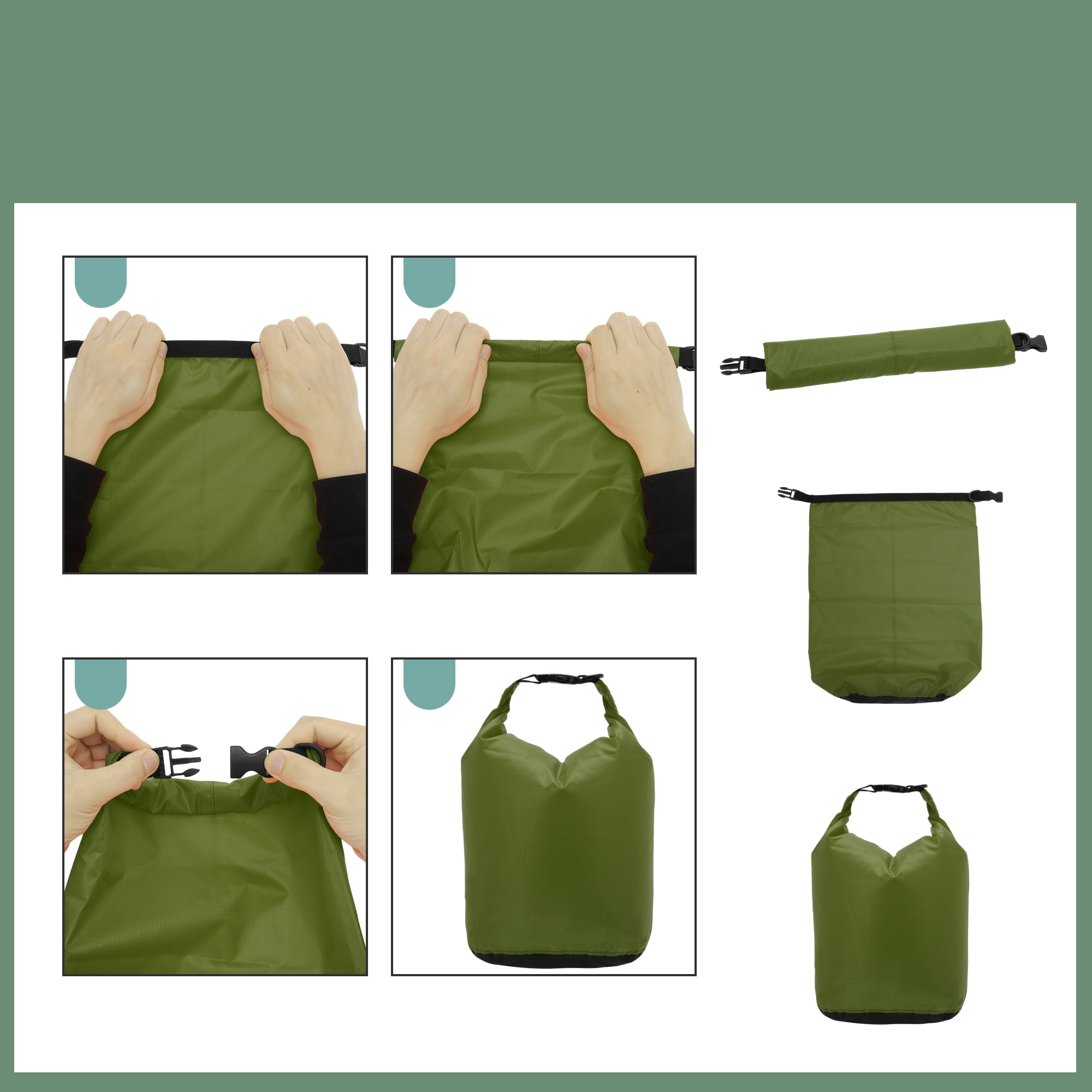 Unique Bargains Stuff Sacks Lightweight Dry Pack Black 10L