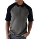 thumbnail image 1 of Camisa de Manga Larga Al Aire Libre de la Capa Base de Manga Corta Casual Mangas Raglan Color Bloqueado, de Pie Cuello Superior, 1 of 6