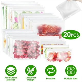 Cleanomic Compostable* Quart Size Food Storage Bags (25 Eco Zip) Freezer and Leak Proof, Also Available Gallon, Snack and Sandwich Size Bags