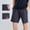 Dark Gray, variant on Men's Solid Breathable Quick Dry Shorts, Drawstring Elastic Waist, Athletic Sports Summer Shorts Brown L