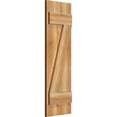 thumbnail image 2 of 10 3/4"W X 34"H Timbercraft Two 5 3/8" Boards Joined Board-N-Batten Shutters W/Z-Bar, Rough Sawn Western Red Cedar (Per Pair), 2 of 13