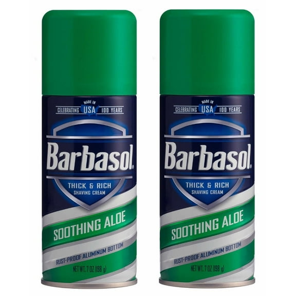 Barbasol Soothing Aloe Thick And Rich Shave Cream, 7 Oz, 2 Pack