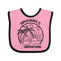 Inktastic Summer Vacation Mode Naples Beach Florida Boys or Girls Baby Bib