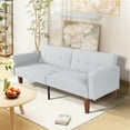 thumbnail image 5 of Besharat Convertible Futon Sofa Bed, Faux Leather Futon Couch Sleeper Recliner for Living Room, 5 of 8