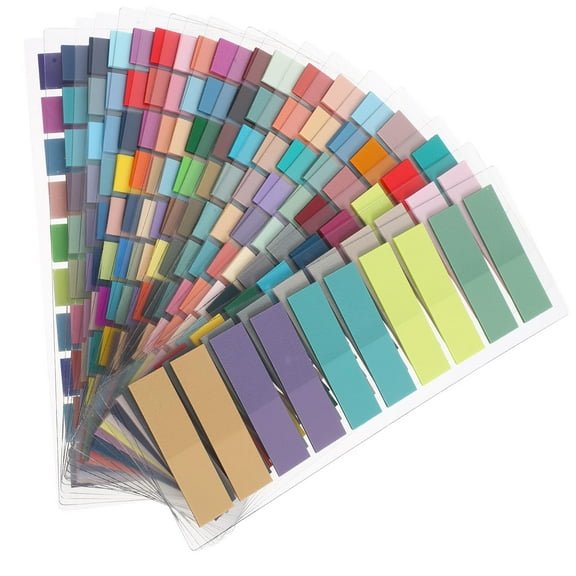 Tineasur 18 Sets Sticky Tabs for Note Organization Paper Multi Color Rectangular Notebooks