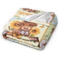 thumbnail image 3 of Highland Cow Blanket Cute Baby Cow Fleece Throw Blanket Fuzzy Plush Super Soft Cozy Warm Cartoon Cow Stuffed Animal Decor Blanket Toddler Nursery Gifts for Boys Girls Kids Adult Men Women 60"X50", 3 of 6