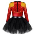 thumbnail image 2 of YiZYiF Robe Tutu à Sequins et Franges pour Filles, Vêtements de Carnaval, Fête, Magicien, Rouge 6, 2 of 7