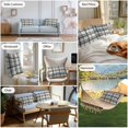 thumbnail image 6 of Sage Green Black Plaid Outdoor Pillow Covers, Waterproof Decorative Throw Pillowcases Set of 2, Farmhouse Green Black Checkered Couch Cushion Cases with Zipper for Outside Patio Garden Sofa 20"x12", 6 of 9