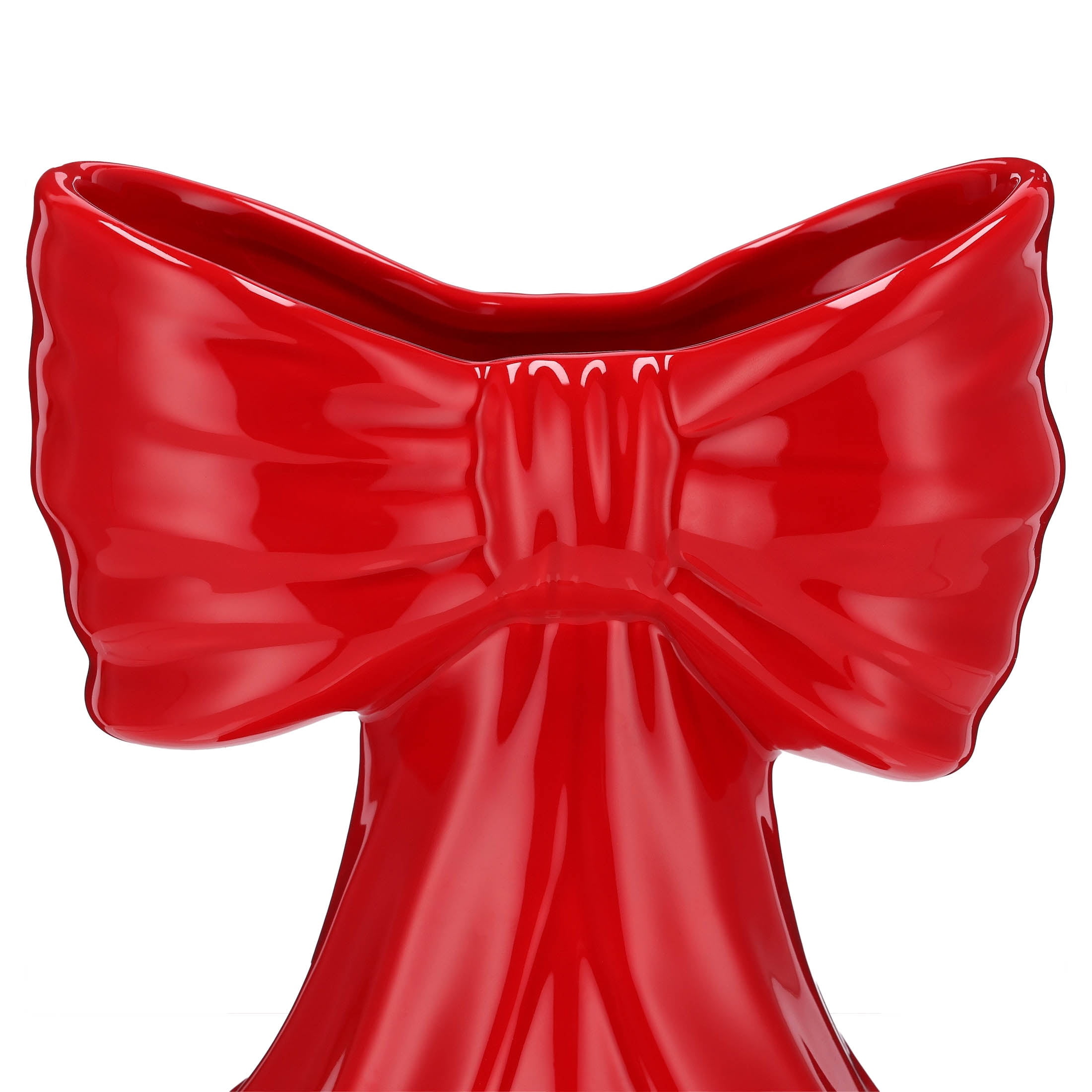 Ceramic Bow Christmas Decoration, Red, 8", by Holiday Time