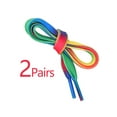 thumbnail image 3 of INSPIRE CHIC 2 Pairs Flat Colorful Fashion Shoelaces for Shoes Boots Sneakers rainbowsss 50cm/20", 3 of 6