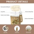 thumbnail image 3 of 500ml Stainless Steel Coffee Mug with Portable Beige Strap Vacuum Insulated Ceramic Coated Coffee Tumbler Light Green Smiling Snowman, 3 of 8
