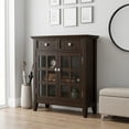thumbnail image 3 of Simpli Home Acadian Wood 36" Transitional Entryway Hallway Cabinet in Brunette Brown, 3 of 12