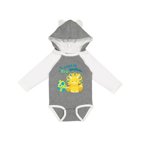 

Inktastic I m Gonna Be a Brother-dino Gift Baby Boy Long Sleeve Bodysuit