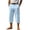 Light Blue, variant on Men'S Cropped Pants Straight Leg Casual Trousers Multi Color Lightweight Summer Outdoor Beach Vacation Daily Bottoms