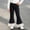 Black, variant on Rvasteizo Girls Flare Pants Cotton Fabric Lace Hem Outdoor Casual Long Pants for Kids 1-11Y 6 Years