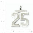 thumbnail image 2 of Sterling Silver/Rhodium-plated Satin Number 25 Charm QPP25, 2 of 2