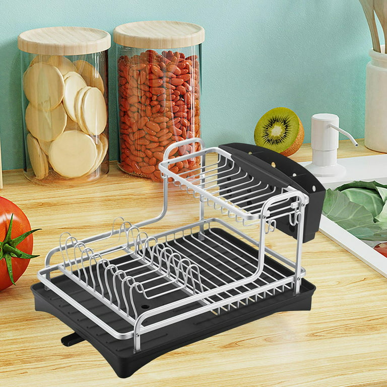 Dish Drying Rack, Multipurpose 2-tier Dish Rack For Kitchen