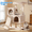 Beige, variant on Dkelincs 36 inch Cat Tree Tower with Scratching Post & Dual Condos, Multi-Level Cat Furniture Condo Kittens House with Ramp, Perch & Hanging Ball, Dark Gray