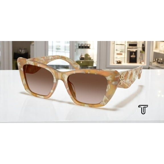 TORY BURCH TY7216U 194913 Honey Tortoise Brown Gradient 52 mm Women's Sunglasses