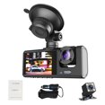 thumbnail image 1 of Soumake 1 Set Car Video Recorder 3 Lenses Night Vision with Power Cable 150mAh USB2.0 DVR ABS Car Dash Cam Front Rear Video Recorder Car Supply, 1 of 8