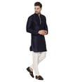thumbnail image 6 of Mens Handmade Silk Blend Festive Kurta With Trouser Style Ethnic Pants Bottom, 6 of 7
