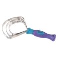 thumbnail image 2 of Tough 1 Horse Great Grips Metal Curry Comb Steel 3 Blade Teal Purple, 2 of 2