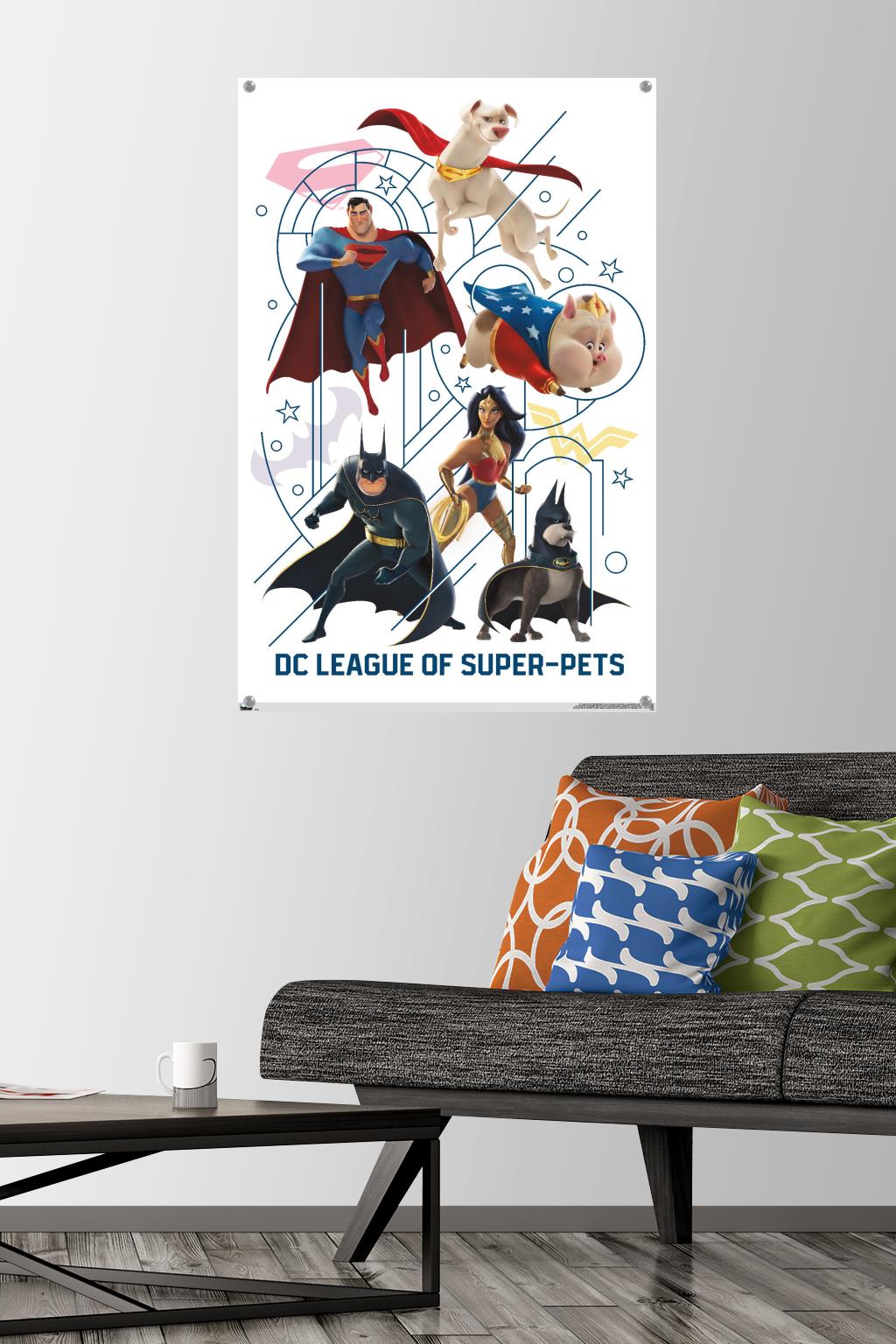 DC Comics Movie DC League Of Super-Pets - Counterparts Wall Poster with Push Pins, 22.375" x 34"