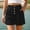 Black, variant on Shorts For Women Elegant Beach Shorts High Waist Drawstring Comfy Lightweight Summer Daily Pants Army Green L