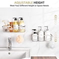 thumbnail image 6 of YOHOM Bathroom Shelves Shower Caddy Shower Basket Shampoo Shower Gel Holder Bathroom Organizer Storage Adhesive Kitchen Rack Wall with Hooks for Razor and Sponge Stainless Steel No Drilling, 6 of 6