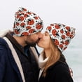 thumbnail image 5 of Yiaed Red Ladybugs Print Winter Beanie for Men Women, Fleece Lined Beanie Soft Warm Knit Hat Ski Stocking Cuffed Ca, 5 of 6
