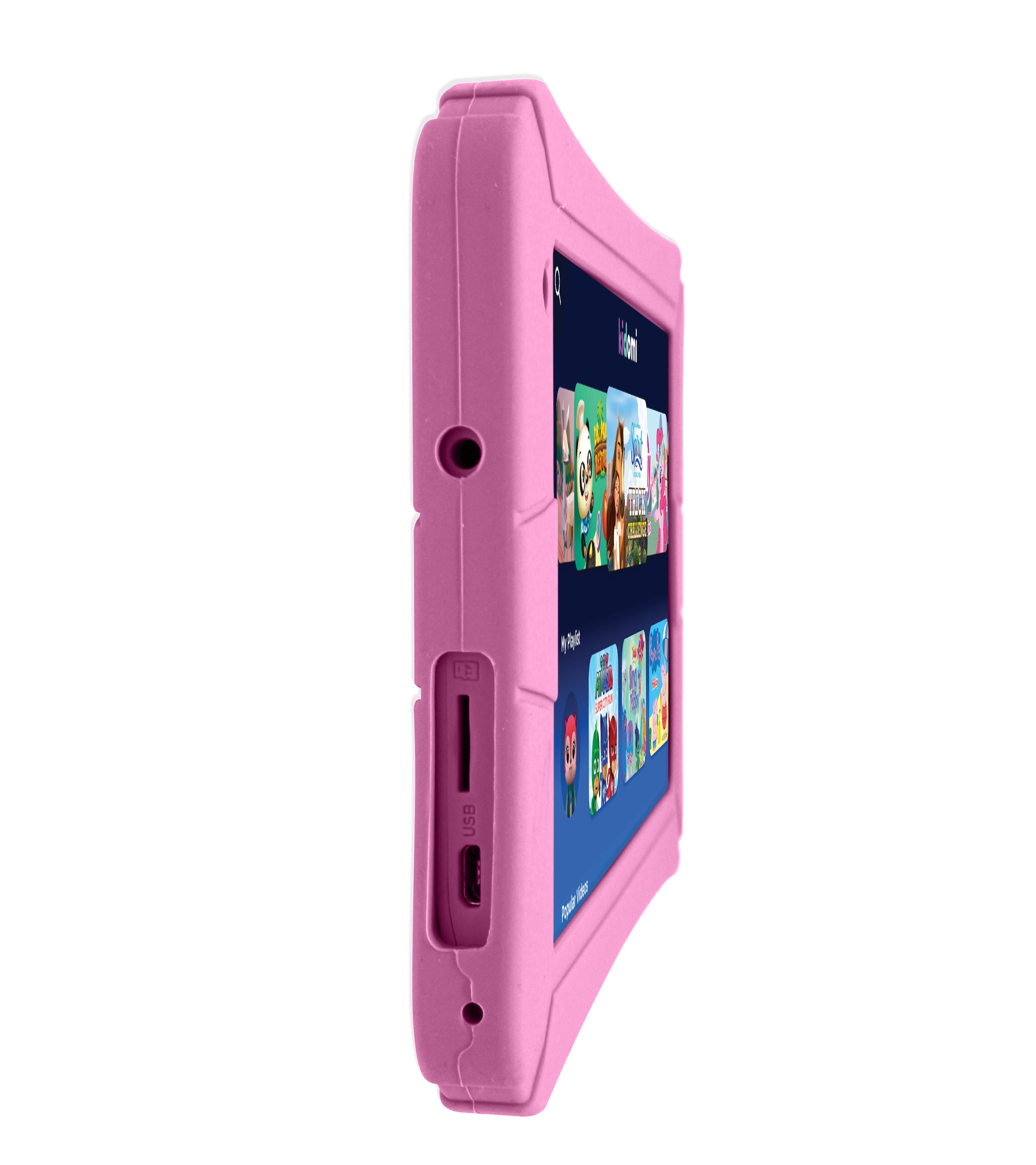 HighQ 7" Learning Tab Jr. featuring Kidomi, Gel Case Included, Quad Core Processor, 8GB Storage, Android 8.1 Go Edition, Dual Cameras, Kidomi Free Trial Included, Pink