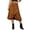 Brown, variant on Best Buy Women's Chiffon Elastic High Waist Pleated A-Line Flared Maxi Skirts Ndbuld Floral Vintage Mid-length A-line Skirt Girl,Blue,L
