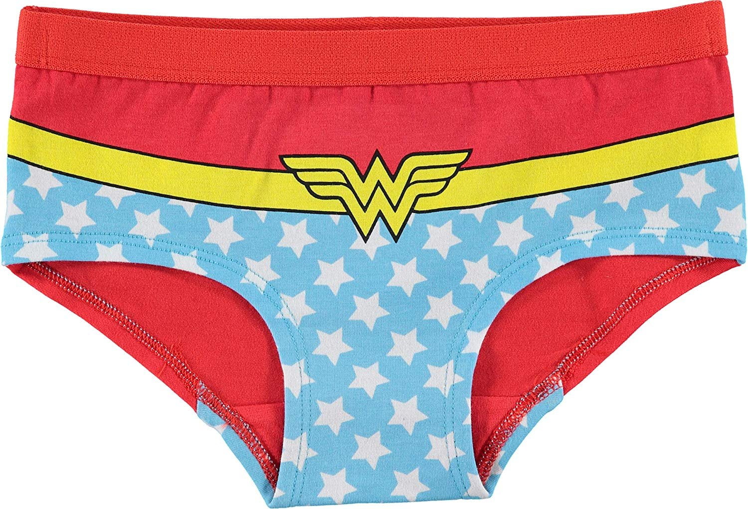 Wonder Woman Girls Stretch Hipster Briefs Underwear, 4-Pack