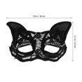 thumbnail image 2 of Masquerade Lace Fox Shape Mask for Women Cosplay Events Black Plastic and Lace 1Pack, 2 of 4