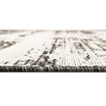 thumbnail image 4 of Unique Loom Outdoor Modern Collection Area Rug - Cartago (4' Round Charcoal/Ivory), 4 of 6