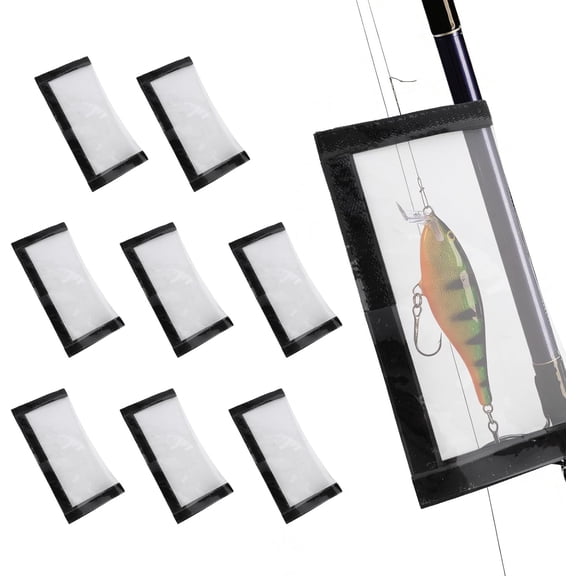 Clear Fishing Lure Wraps, Transparent Fishing Lure Covers Bait Gloves Fish Hook Storage Protectors Pole Sleeve Guard to Keep Fishermen Fishing Safe for Rod