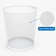 Warehouse Wire Racks Trash Mesh Trash Cans, 6 Gal Metal Wire Wastebaskets, 10-Pack, White, for ...
