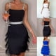 thumbnail image 4 of ALSLIAO Vestido elegante de noche para mujer, con lentejuelas y borlas, color negro, talla M, 4 of 8