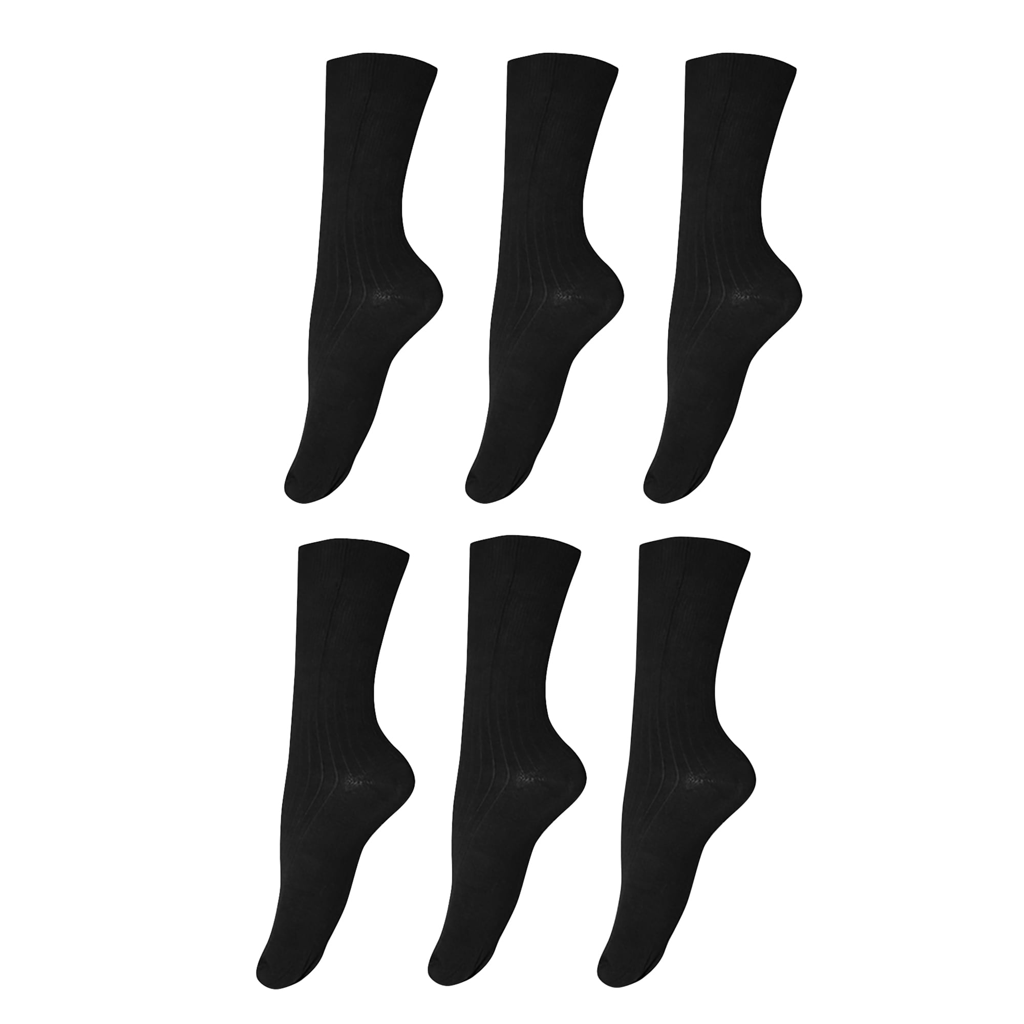 12 pairs of long mens socks Black Navy and Grey 100% cotton 